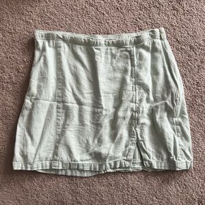Abercrombie & Fitch Mint Green Linen Skirt